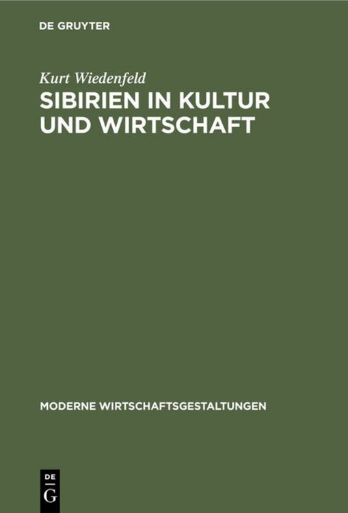 Produktbild: Sibirien in Kultur und Wirtschaft
