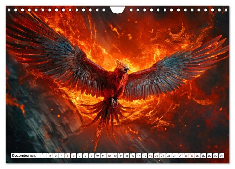 Produktbild: Mystische Kreaturen - Ein Jahr voller Magie und Fantasie (Wandkalender 2026 DIN A4 quer), CALVENDO Monatskalender