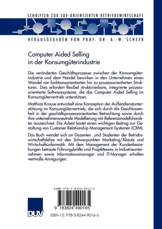 Produktbild: Computer Aided Selling in der Konsumg&uuml;terindustrie