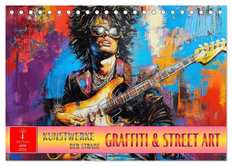 Produktbild: Graffiti & Street Art - Kunstwerke der Stra&szlig;e (Tischkalender 2026 DIN A5 quer), CALVENDO Monatskalender