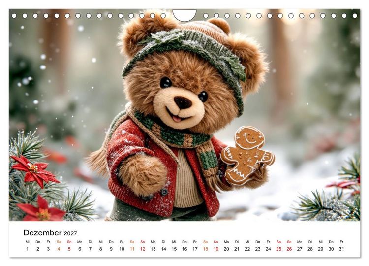 Produktbild: Teddyb&auml;r - klein aber oho (Wandkalender 2027 DIN A4 quer), CALVENDO Monatskalender