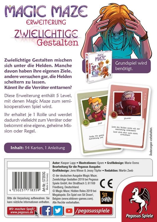 Produktbild: Magic Maze: Zwielichtige Gestalten [Erweiterung]