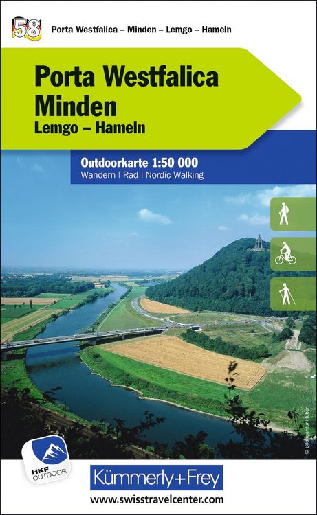 Produktbild: K&uuml;mmerly+Frey Outdoorkarte Deutschland 58 Porta Westfalica, Minden 1:50.000