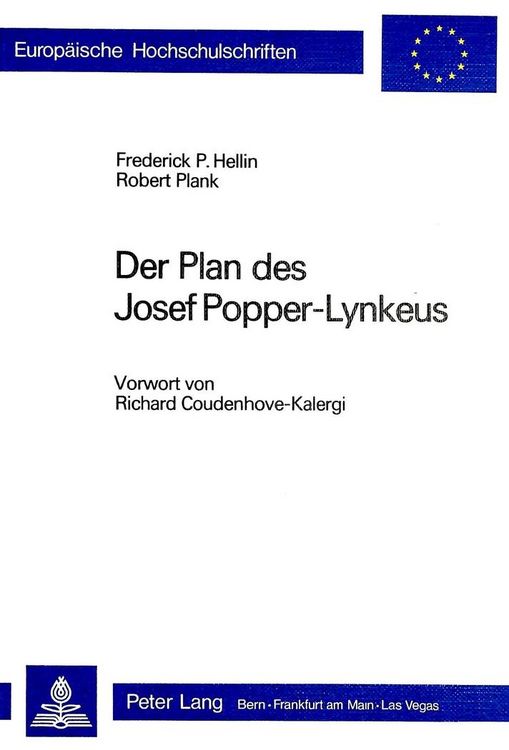 Produktbild: Der Plan des Josef Popper-Lynkeus