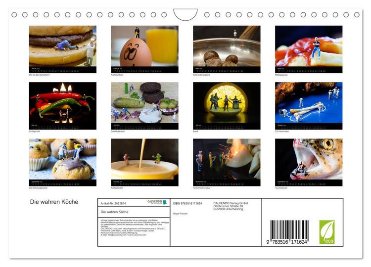 Produktbild: Die wahren K&ouml;che (Wandkalender 2026 DIN A4 quer), CALVENDO Monatskalender