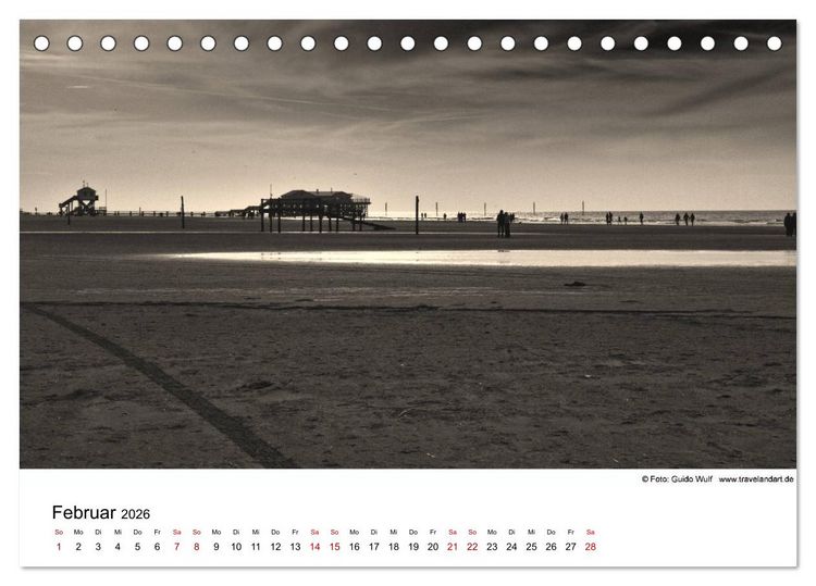 Produktbild: Sankt Peter-Ording. Ein Traum an der Nordsee (Tischkalender 2026 DIN A5 quer), CALVENDO Monatskalender
