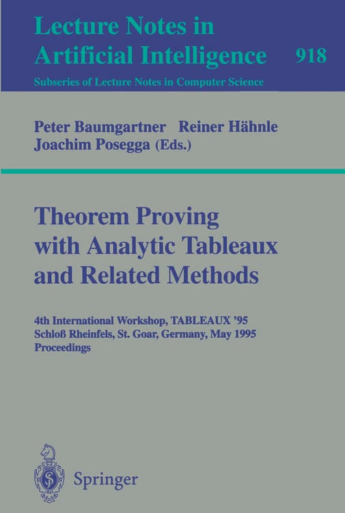 Produktbild: Theorem Proving with Analytic Tableaux and Related Methods