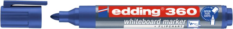 Produktbild: Edding 360 Whiteboardmarker blau Rundspitze 1,5-3 mm