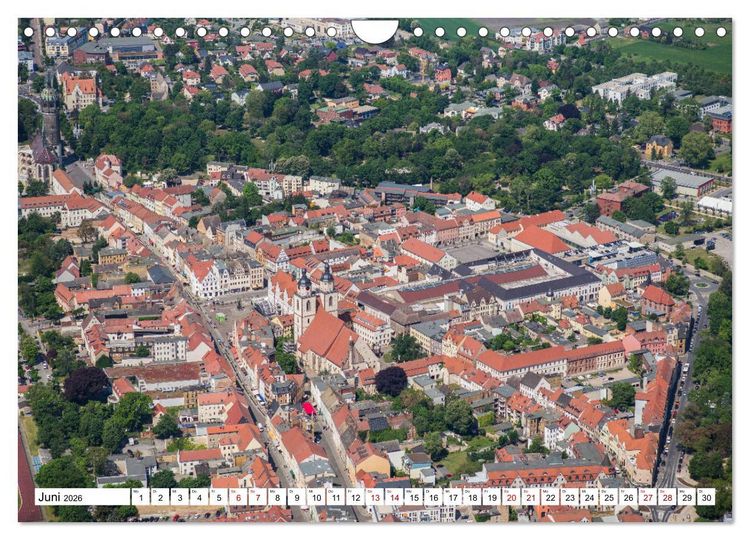 Produktbild: Lutherstadt Wittenberg - Stadt der Reformation aus der Vogelperspektive (Wandkalender 2026 DIN A4 quer), CALVENDO Monatskalender