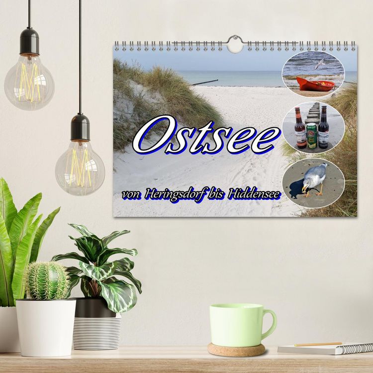 Produktbild: Ostsee von Heringsdorf bis Hiddensee (Wandkalender 2026 DIN A4 quer), CALVENDO Monatskalender