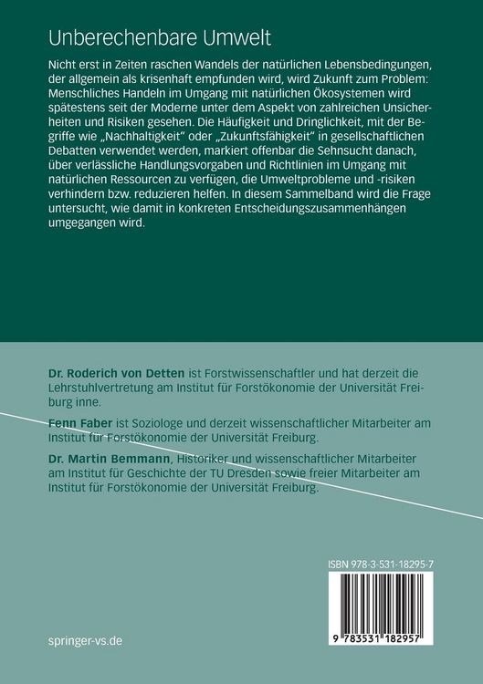 Produktbild: Unberechenbare Umwelt