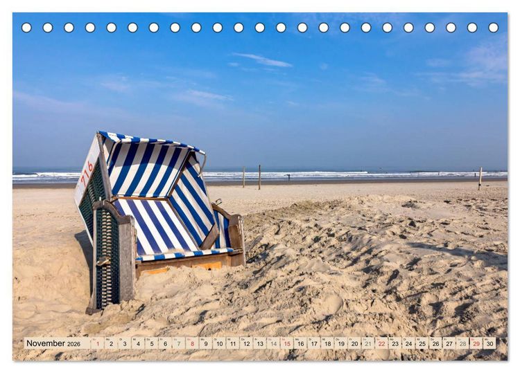 Produktbild: Norderney Spaziergang (Tischkalender 2026 DIN A5 quer), CALVENDO Monatskalender