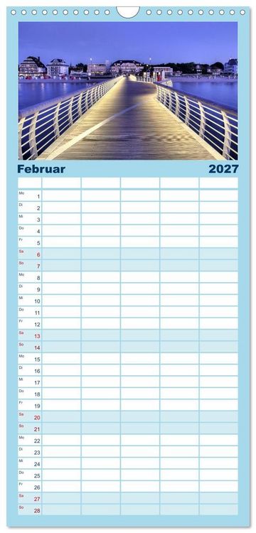 Produktbild: Familienplaner 2027 - Timmendorfer Strand mit 5 Spalten (Wandkalender, 21 x 45 cm) CALVENDO