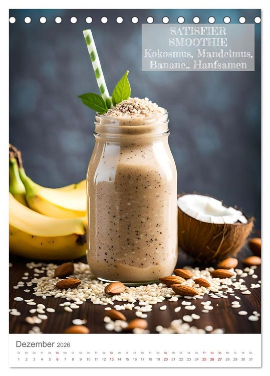 Produktbild: Vitamine im Glas - Gesunde Smoothie Kreationen (Tischkalender 2026 DIN A5 hoch), CALVENDO Monatskalender