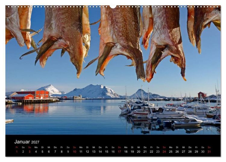 Produktbild: Norwegen (hochwertiger Premium Wandkalender 2027 DIN A2 quer), Kunstdruck in Hochglanz