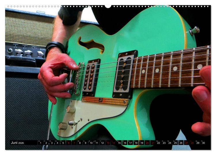 Produktbild: Gitarren und Amps - abgerockt (hochwertiger Premium Wandkalender 2026 DIN A2 quer), Kunstdruck in Hochglanz