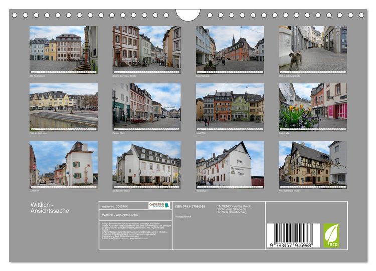 Produktbild: Wittlich - Ansichtssache (Wandkalender 2026 DIN A4 quer), CALVENDO Monatskalender