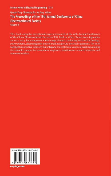 Produktbild: The Proceedings of the 19th Annual Conference of China Electrotechnical Society