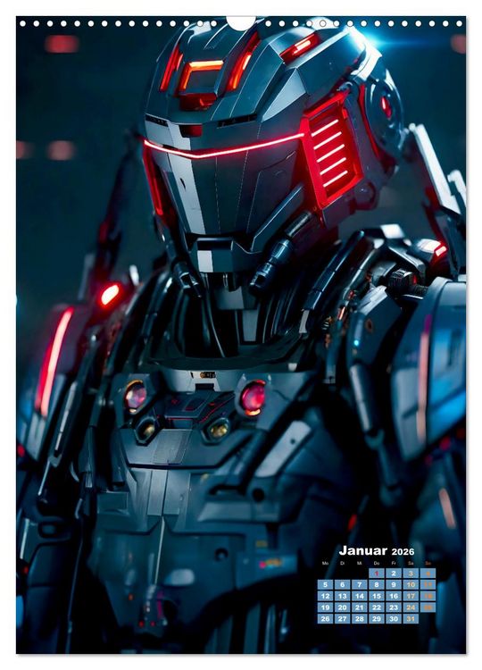 Produktbild: Roboter Nachtwache (Wandkalender 2026 DIN A3 hoch), CALVENDO Monatskalender