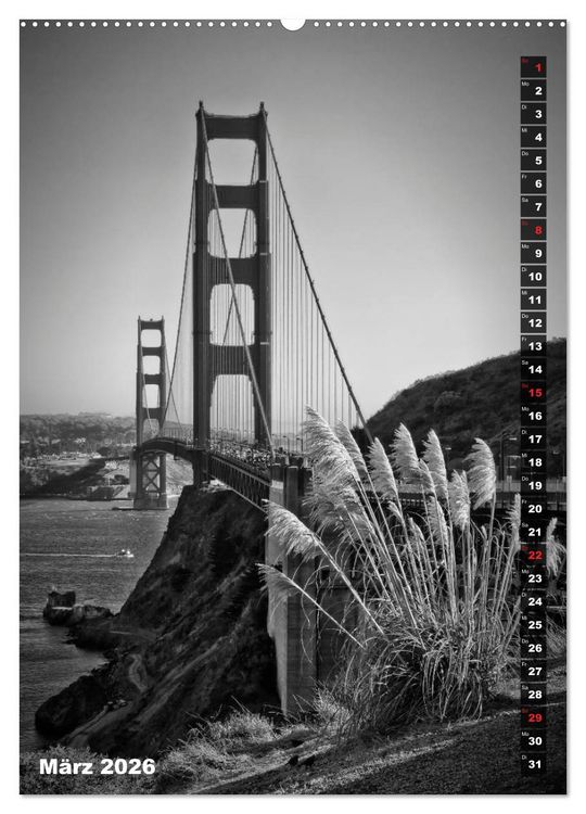 Produktbild: STADTBILDER Monochrome Momente (Wandkalender 2026 DIN A2 hoch), CALVENDO Monatskalender