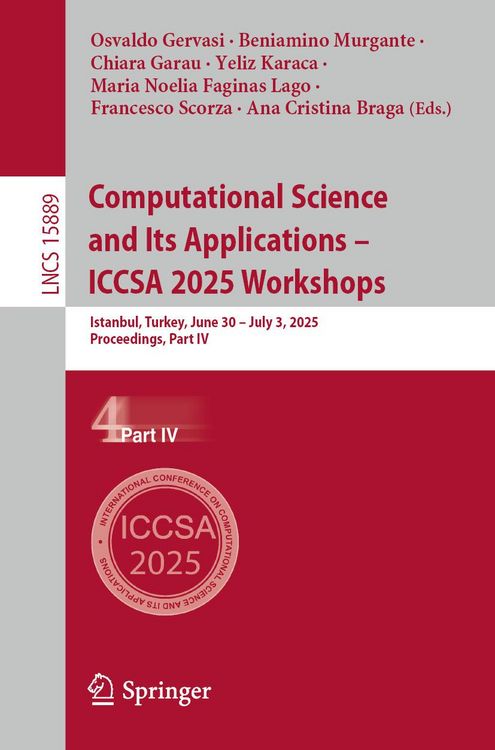 Produktbild: Computational Science and Its Applications - ICCSA 2025 Workshops