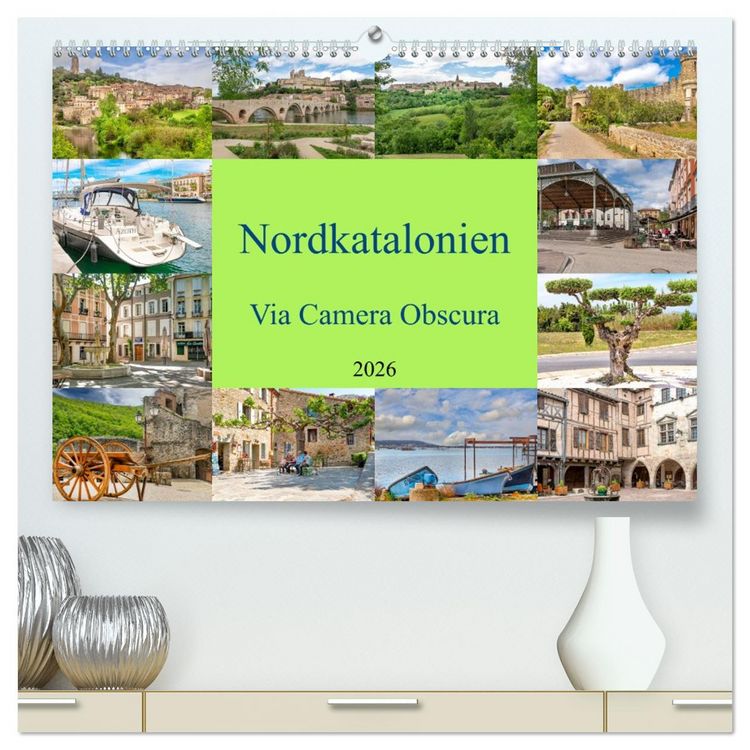 Produktbild: Nordkatalonien Via Camera Obscura (hochwertiger Premium Wandkalender 2026 DIN A2 quer), Kunstdruck in Hochglanz