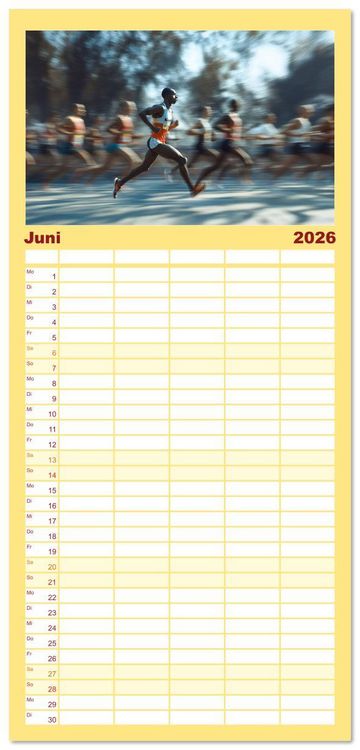 Produktbild: Familienplaner 2026 - Triathlon Power mit 5 Spalten (Wandkalender, 21 x 45 cm) CALVENDO