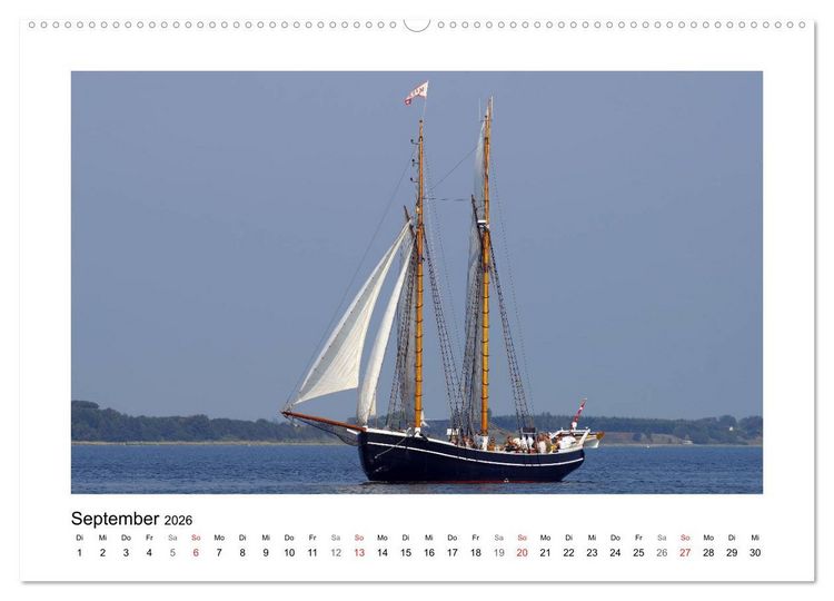Produktbild: Segelschiffe auf dem Limfjord (Wandkalender 2026 DIN A2 quer), CALVENDO Monatskalender