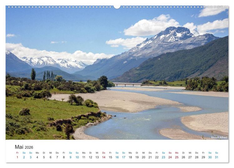 Produktbild: Neuseelands Berge (Wandkalender 2026 DIN A2 quer), CALVENDO Monatskalender