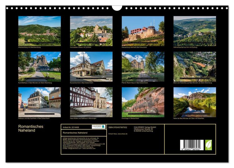 Produktbild: Romantisches Naheland (Wandkalender 2026 DIN A3 quer), CALVENDO Monatskalender