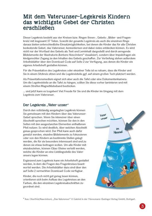 Produktbild: Vater unser. Ein Legekreis f&uuml;r den Religionsunterricht in 12 Bildern