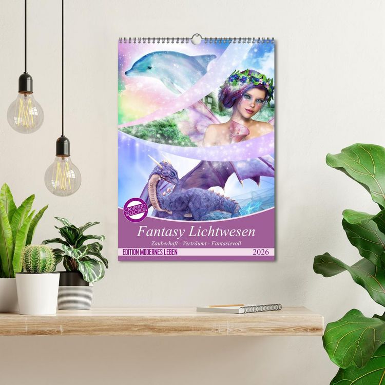Produktbild: Fantasy Lichtwesen (Wandkalender 2026 DIN A3 hoch), CALVENDO Monatskalender