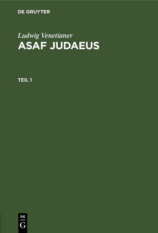 Produktbild: Asaf Judaeus. Teil 1