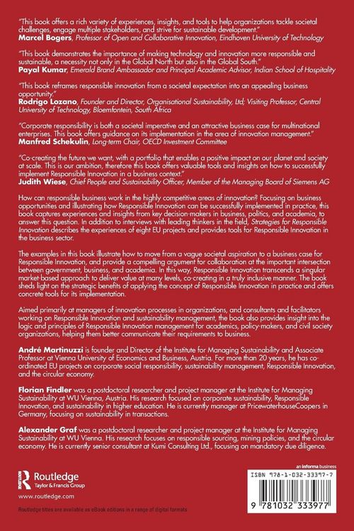 Produktbild: Strategies for Responsible Innovation