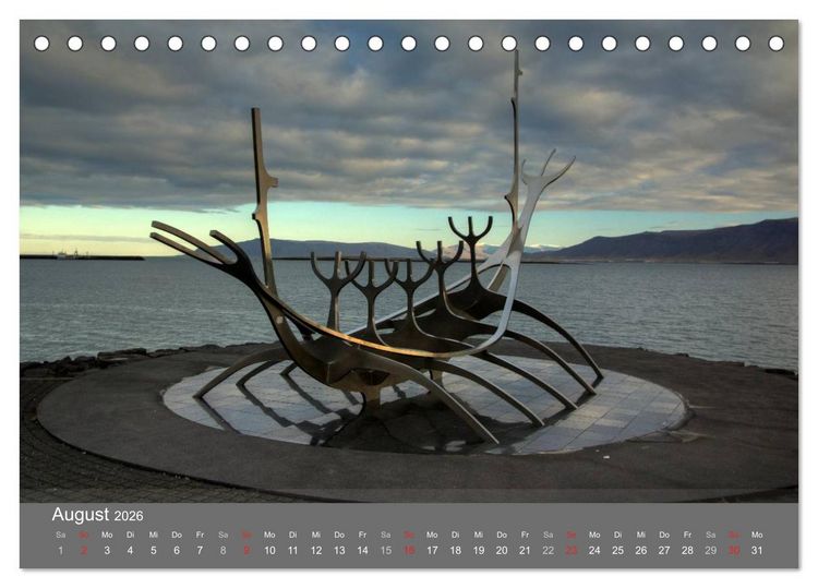 Produktbild: Island 2026 (Tischkalender 2026 DIN A5 quer), CALVENDO Monatskalender