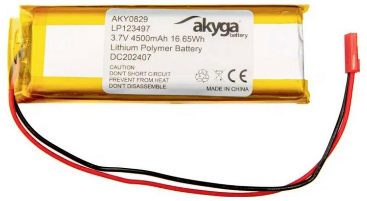 Produktbild: Akyga LP123497 Akkupack x Spezial-Akku LiPo 3.7V 4500 mAh