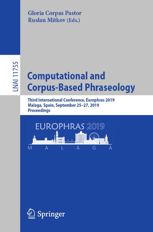 Produktbild: Computational and Corpus-Based Phraseology