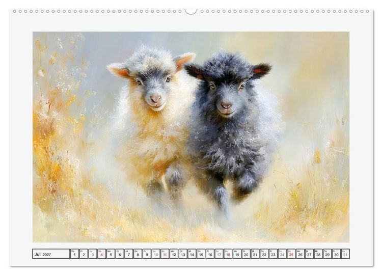 Produktbild: Schafe. Friedliche Tiere in sanften Naturmomenten (Wandkalender 2027 DIN A2 quer), CALVENDO Monatskalender