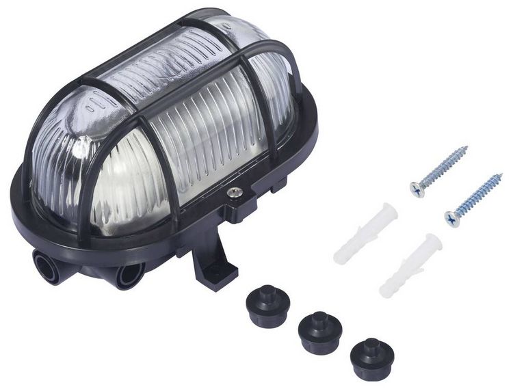 Produktbild: Sygonix Feuchtraumleuchte E27 60W Schwarz