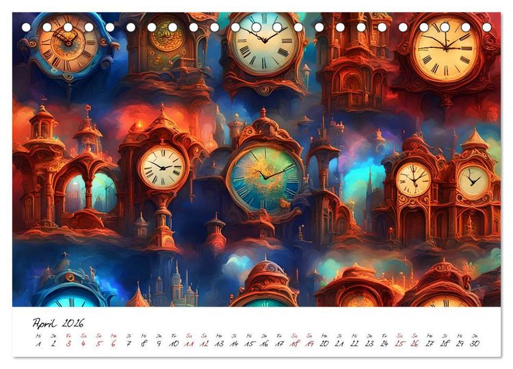 Produktbild: Abstrakte Zeitspr&uuml;nge (Tischkalender 2026 DIN A5 quer), CALVENDO Monatskalender