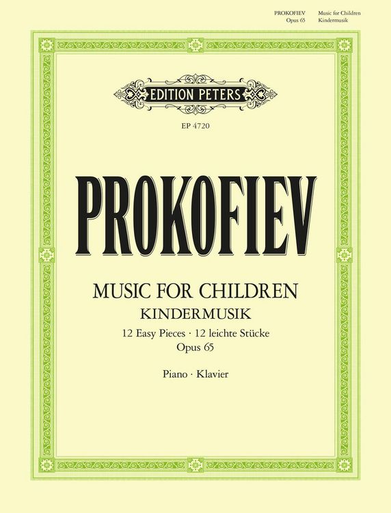 Produktbild: Music for Children: 12 easy pieces for Piano (1935) f&uuml;r Klavier solo op. 65 -Kindermusik-