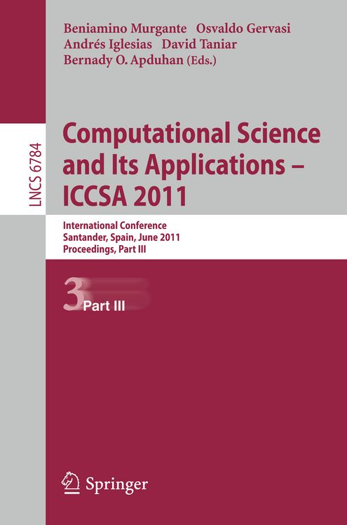 Produktbild: Computational Science and Its Applications - ICCSA 2011