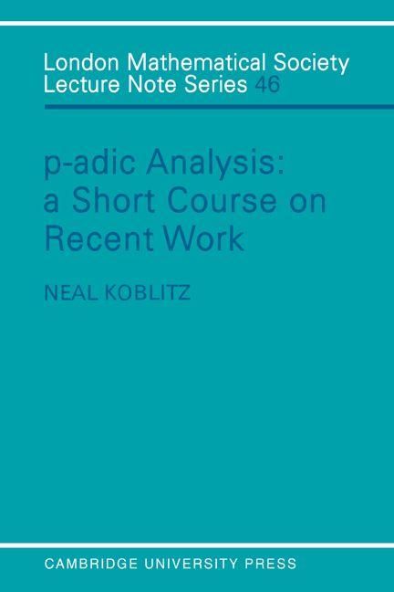 Produktbild: P-Adic Analysis