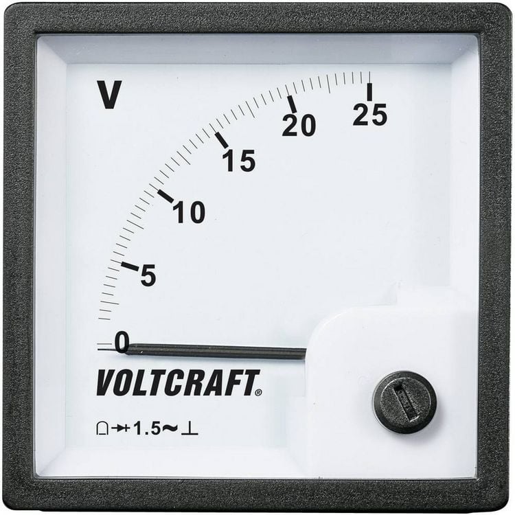 Produktbild: VOLTCRAFT AM-72x72/25V AM-72x72/25V Analog-Einbaumessger&auml;t AM-72x72/25V 25V Drehspule