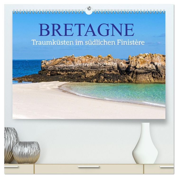 Produktbild: Bretagne - Traumk&uuml;sten im s&uuml;dlichen Finist&egrave;re (hochwertiger Premium Wandkalender 2026 DIN A2 quer), Kunstdruck in Hochglanz