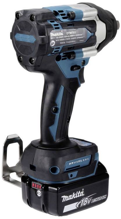 Produktbild: Makita DTW701RTJ Akku-Schlagschrauber 700 Nm 18 V Anzahl mitgelieferte Akkus 2 5 Ah inkl. 2. Akku, inkl. Ladeger&auml;t, inkl. Koffer