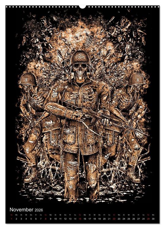 Produktbild: BLOODBOY/WAR ILLUSTRATION (hochwertiger Premium Wandkalender 2026 DIN A2 hoch), Kunstdruck in Hochglanz