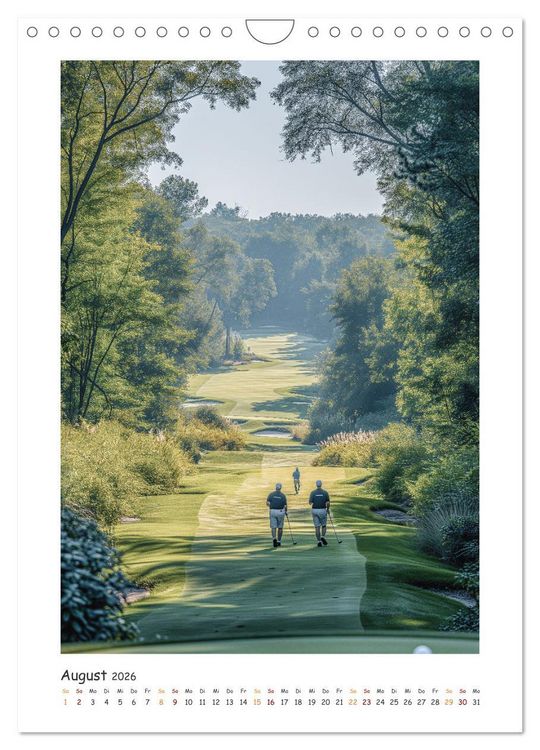 Produktbild: Schwungvolle Eleganz - Die Faszination des Golfsports (Wandkalender 2026 DIN A4 hoch), CALVENDO Monatskalender