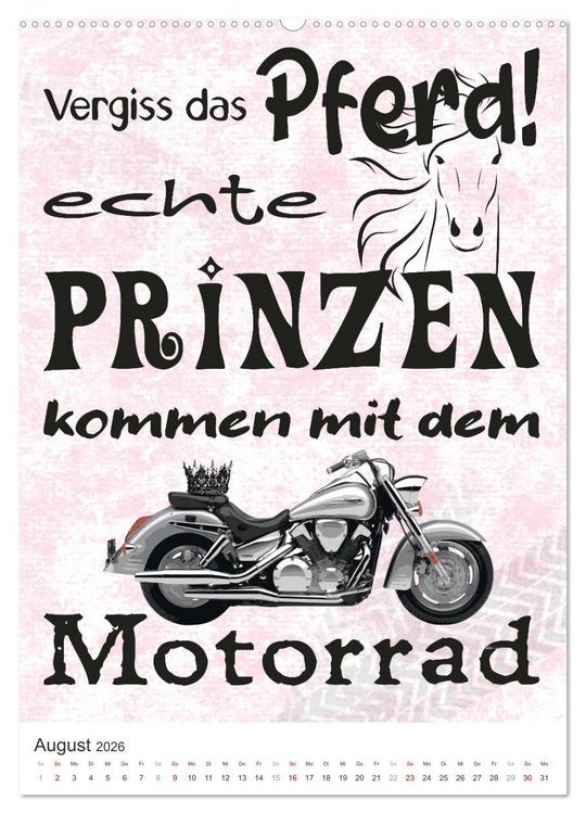 Produktbild: Coole Biker-Spr&uuml;che (Wandkalender 2026 DIN A2 hoch), CALVENDO Monatskalender