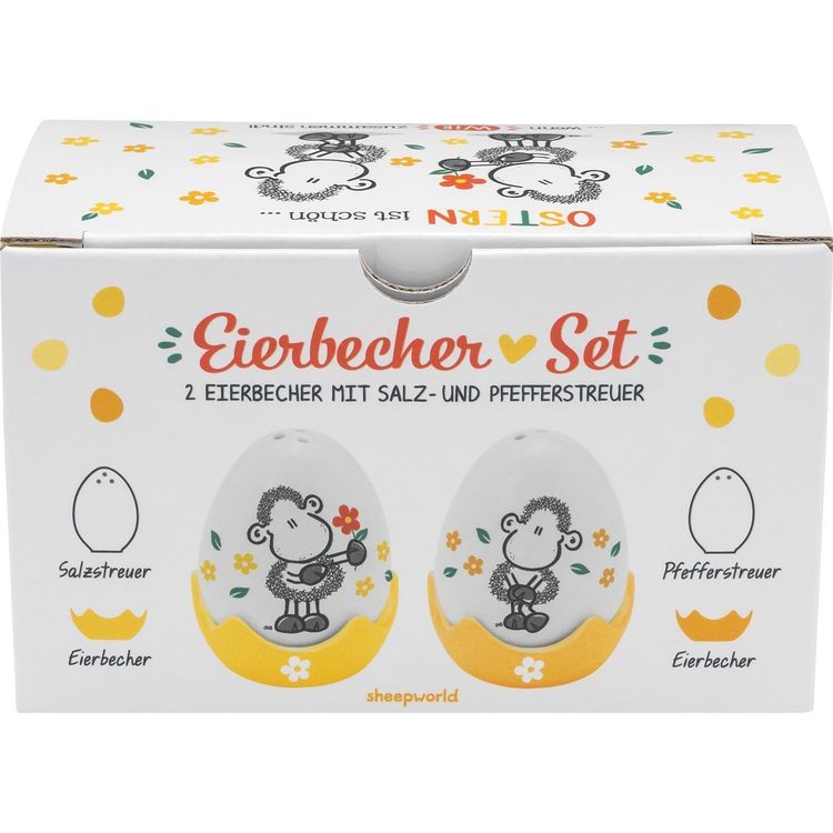 Eierbecher-Streuer-Set "Ostern ist schön, wenn wir zusammen sind!"